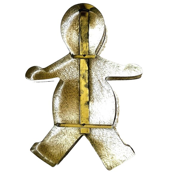 Vintage Metal Cooky Cutter Cookie 2 in 1 Gingerbread Boy Snowman 8 Inch High Box - Picture 6 of 13
